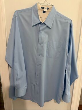 Port Authority Pale Blue Men's Long-Sleeve Button-Down Shirt